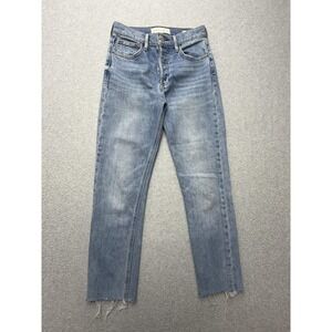 Denim Forum The Yoko High Rise Slim Jeans Womens 25 Blue Light Wash 25x27.5